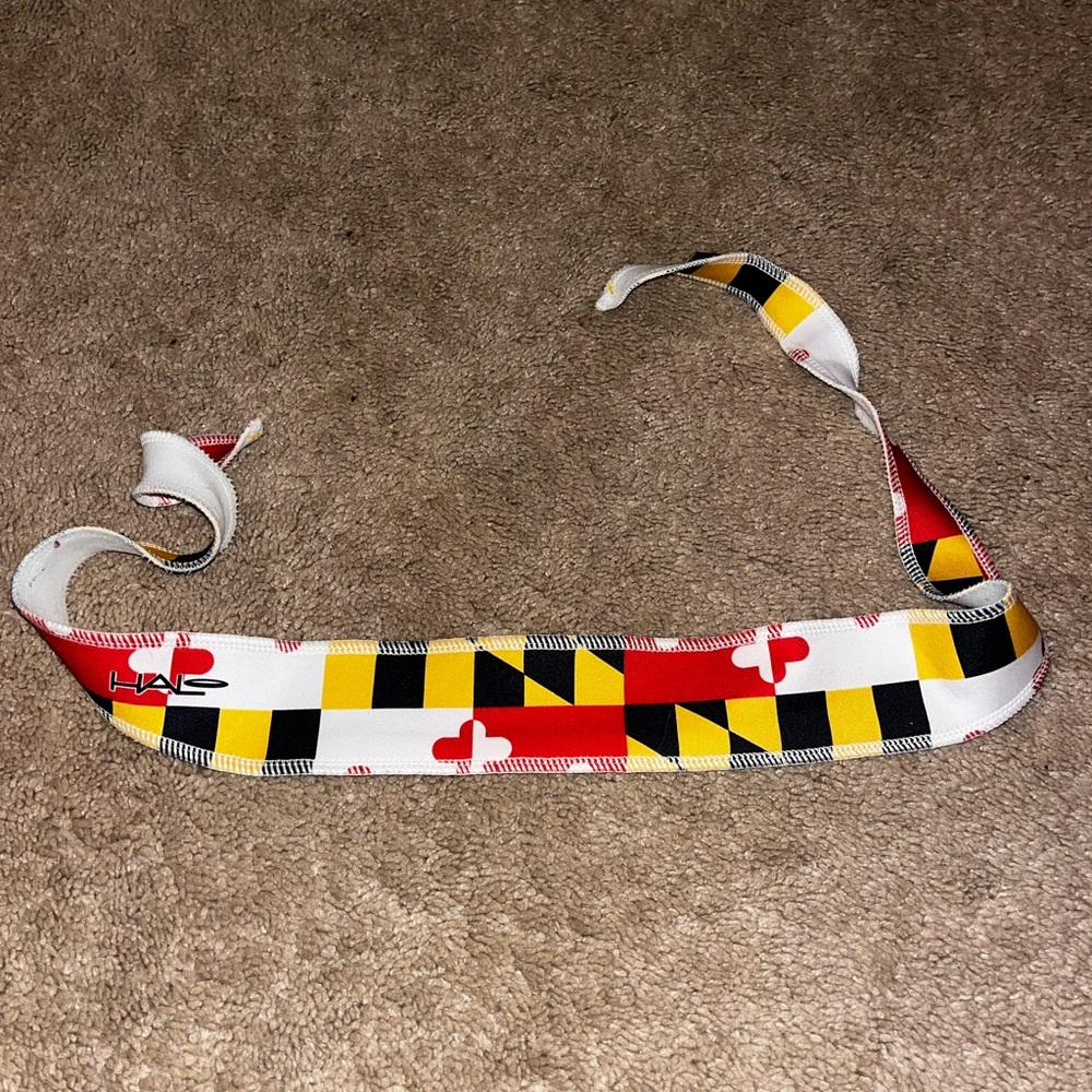 Halo Maryland flag headband lacrosse